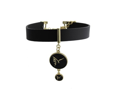 Choker skórzany z logo Colibra (C22/JES/177AU) Choker skórzany z logo Colibra (C22/JES/177AU)