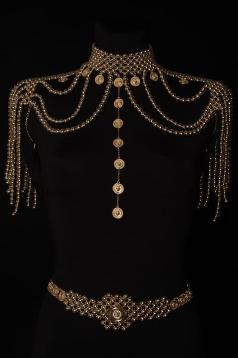 Choker z kuleczkami i monetkami (C23/FSH/30AU) Choker z kuleczkami i monetkami (C23/FSH/30AU)