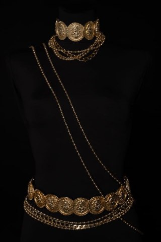Pasek z boginią Kala z kolekcji Black and Gold (LV23/FSH/35AU)