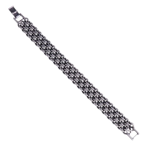 Szeroka bransoletka męska(B22/MEN/62/1Ag cz.)21cm Szeroka bransoletka męska(B22/MEN/62/1Ag cz.)21cm