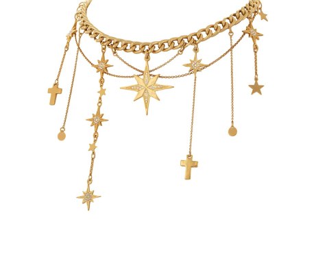 Choker z gwiazdkami i krzyżykami (C24/WIO/12AU) Choker z gwiazdkami i krzyżykami (C24/WIO/12AU)