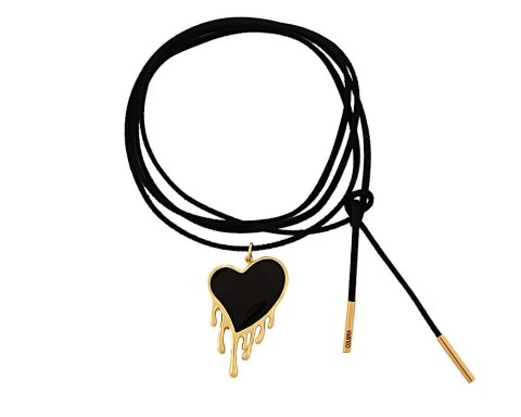 Czarny choker z rozpływającym się serduszkiem, wiązany z przodu (C24/WIO/07/2AU) Czarny choker z rozpływającym się serduszkiem, wiązany z przodu (C24/WIO/07/2AU)