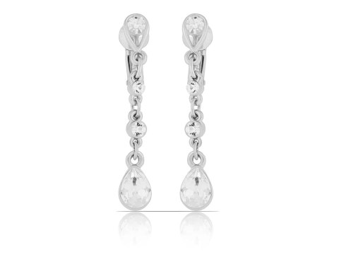 Klipsy długie z kryształami Preciosa z kolekcji Wedding Dream (E9491AG) Klipsy długie z kryształami Preciosa z kolekcji Wedding Dream (E9491AG)