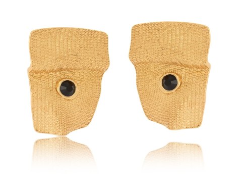 Kolczyki gniecione z czarnymi kryształkami Preciosa z kolekcji Vintage (P24/WIN/30/2AU) Kolczyki gniecione z czarnymi kryształkami Preciosa z kolekcji Vintage (P24/WIN/30/2AU)