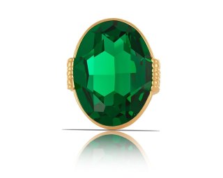 Pierścionek z dużym, mieniącym się kamieniem Majestic Green z kolekcji Primero (R23/ZIM/113/1AU)