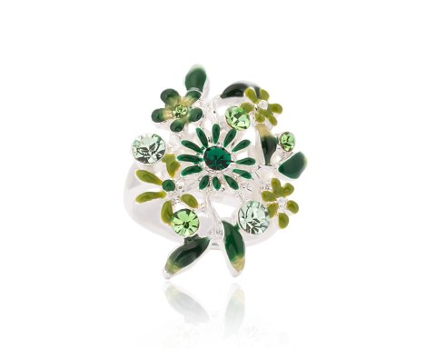 Pierścionek zielone kwiatuszki z kolekcji Blossom (R8721AG/Z) Pierścionek zielone kwiatuszki z kolekcji Blossom (R8721AG/Z)