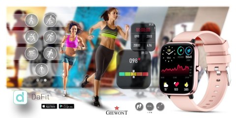 Smartwatch Giewont Dynamic SmartCall GW230-1 - Rose Gold/Powder Pink Smartwatch Giewont Dynamic SmartCall GW230-1 - Rose Gold/Powder Pink