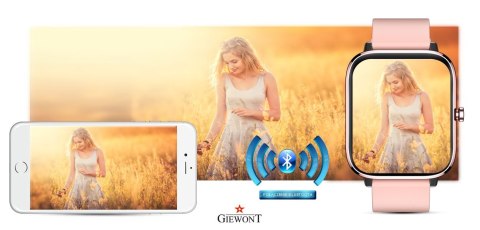 Smartwatch Giewont Dynamic SmartCall GW230-1 - Rose Gold/Powder Pink Smartwatch Giewont Dynamic SmartCall GW230-1 - Rose Gold/Powder Pink