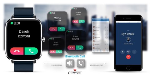 Smartwatch Giewont Dynamic SmartCall GW230-4 - Silver/Deep Ocean Smartwatch Giewont Dynamic SmartCall GW230-4 - Silver/Deep Ocean