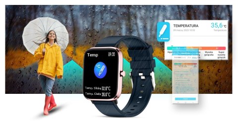 Smartwatch Giewont Dynamic SmartCall GW230-5 - RoseGold/Deep Ocean Smartwatch Giewont Dynamic SmartCall GW230-5 - RoseGold/Deep Ocean