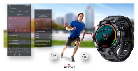 Smartwatch Giewont Pionier GPS GW460-1 - Carbon Smartwatch Giewont Pionier GPS GW460-1 - Carbon