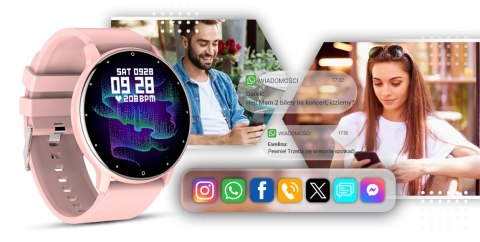 Smartwatch Giewont Sport Around GW120-1 - Powder Pink Smartwatch Giewont Sport Around GW120-1 - Powder Pink