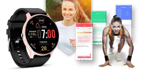 Smartwatch Giewont Sport Around GW120-3 - Rose Gold/Black Effect Smartwatch Giewont Sport Around GW120-3 - Rose Gold/Black Effect