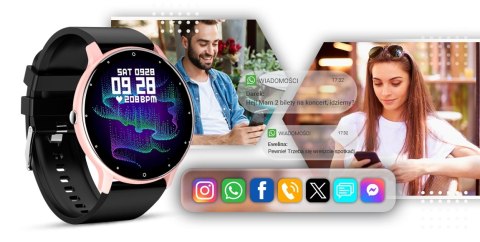 Smartwatch Giewont Sport Around GW120-3 - Rose Gold/Black Effect Smartwatch Giewont Sport Around GW120-3 - Rose Gold/Black Effect