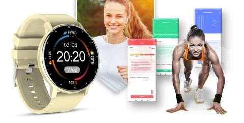 Smartwatch Giewont Sport Around GW120-6 - Ivory Effect Smartwatch Giewont Sport Around GW120-6 - Ivory Effect
