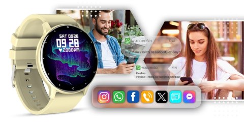 Smartwatch Giewont Sport Around GW120-6 - Ivory Effect Smartwatch Giewont Sport Around GW120-6 - Ivory Effect