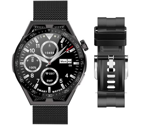 Smartwatch Rubicon RNCE88-2 Czarny- Czarny Pasek Silikonowy + Czarna Bransoleta Smartwatch Rubicon RNCE88-2 Czarny- Czarny Pasek Silikonowy + Czarna Bransoleta