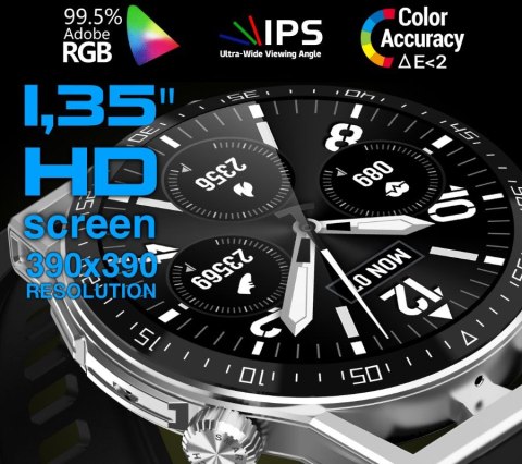 Smartwatch Rubicon RNCE88-2 Czarny- Czarny Pasek Silikonowy + Czarna Bransoleta Smartwatch Rubicon RNCE88-2 Czarny- Czarny Pasek Silikonowy + Czarna Bransoleta