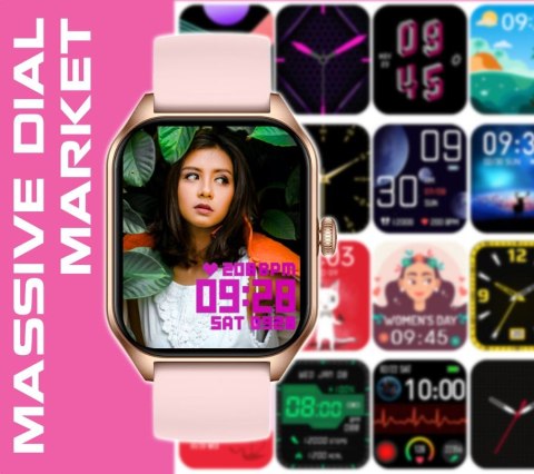 Smartwatch Rubicon RNCF03-1 Czarny+ Niebiesko-Pomarańczowy Pasek Parciany Smartwatch Rubicon RNCF03-1 Czarny+ Niebiesko-Pomarańczowy Pasek Parciany