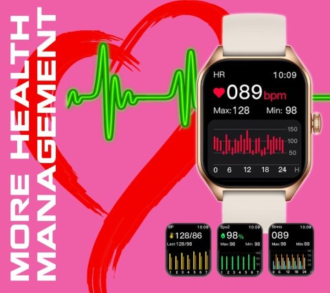 Smartwatch Rubicon RNCF03-1 Czarny+ Niebiesko-Pomarańczowy Pasek Parciany Smartwatch Rubicon RNCF03-1 Czarny+ Niebiesko-Pomarańczowy Pasek Parciany