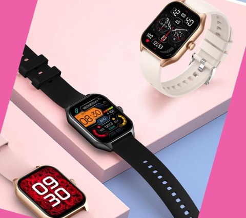 Smartwatch Rubicon RNCF03-1 Czarny+ Niebiesko-Pomarańczowy Pasek Parciany Smartwatch Rubicon RNCF03-1 Czarny+ Niebiesko-Pomarańczowy Pasek Parciany