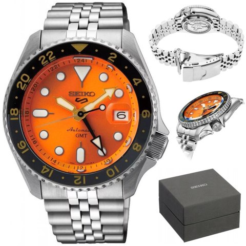 ZEGAREK MĘSKI SEIKO 5 SPORTS SSK005K1 GMT AUTOMAT WR100 + BOX ZEGAREK MĘSKI SEIKO 5 SPORTS SSK005K1 GMT AUTOMAT WR100 + BOX