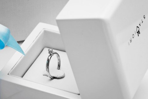 Złoty pierścionek PBD0717 - Diament Złoty pierścionek PBD0717 - Diament