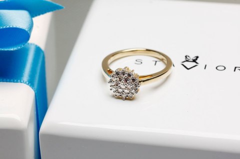 Złoty pierścionek PXD2582 - Diament Złoty pierścionek PXD2582 - Diament