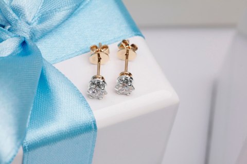 Złote kolczyki KXD2500 - Diament Złote kolczyki KXD2500 - Diament