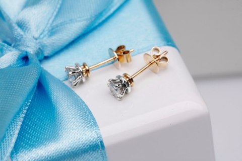 Złote kolczyki KXD2500 - Diament Złote kolczyki KXD2500 - Diament
