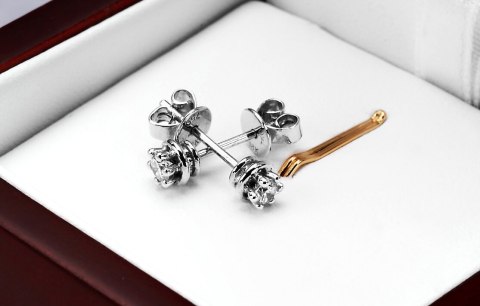 Złote kolczyki KBD1594 - Diament Złote kolczyki KBD1594 - Diament