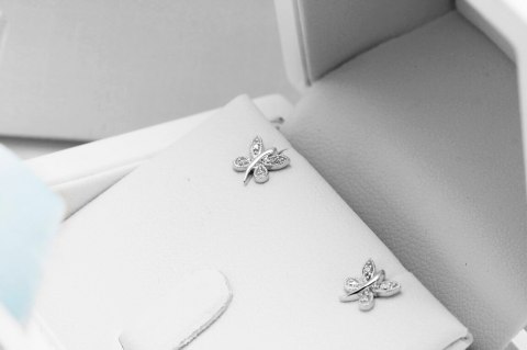 Złote kolczyki KBD1897 - Diament Złote kolczyki KBD1897 - Diament