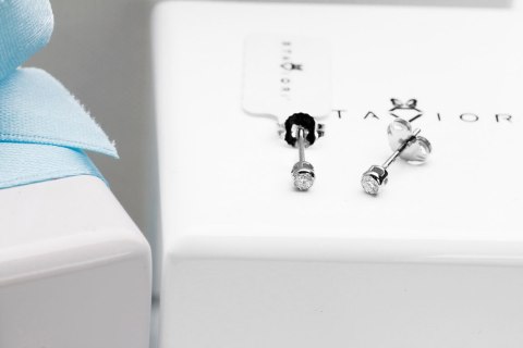 Złote kolczyki KBD2556 - Diament Złote kolczyki KBD2556 - Diament