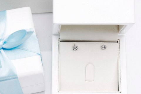 Złote kolczyki KBD4820 - Diament Złote kolczyki KBD4820 - Diament