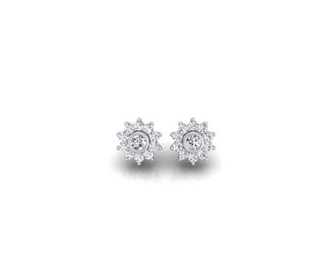 Złote kolczyki KBD5224 - Diament Złote kolczyki KBD5224 - Diament