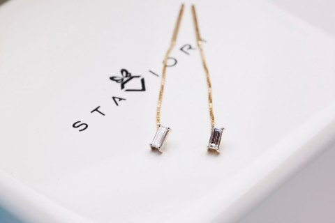 Złote kolczyki KYD0006 - Diament Złote kolczyki KYD0006 - Diament