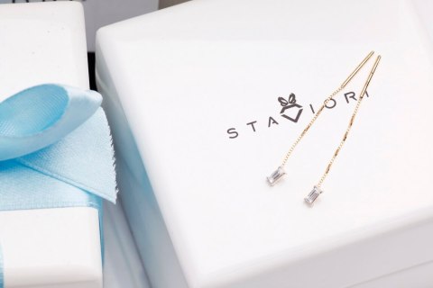 Złote kolczyki KYD0006 - Diament Złote kolczyki KYD0006 - Diament