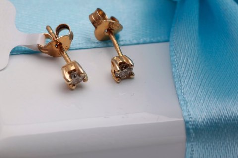 Złote kolczyki KZD0632 - Diament Złote kolczyki KZD0632 - Diament