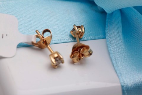 Złote kolczyki KZD0632 - Diament Złote kolczyki KZD0632 - Diament