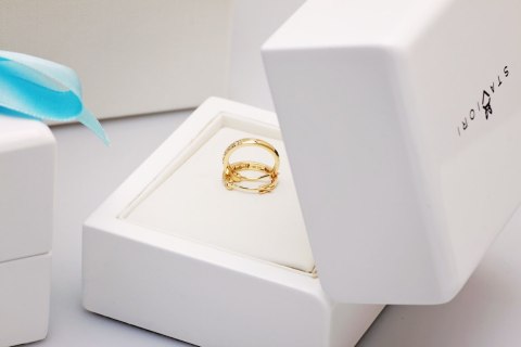 Złote kolczyki KZD1714 - Diament Złote kolczyki KZD1714 - Diament