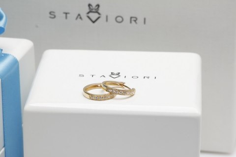 Złote kolczyki KZD1714 - Diament Złote kolczyki KZD1714 - Diament