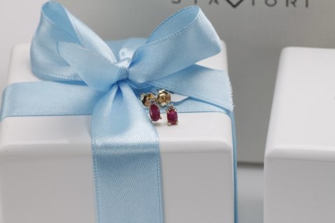 Złote kolczyki KZD2298 - Diament Złote kolczyki KZD2298 - Diament