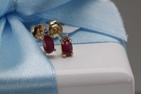 Złote kolczyki KZD2298 - Diament Złote kolczyki KZD2298 - Diament