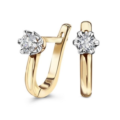 Złote kolczyki KZD2387 - Diament Złote kolczyki KZD2387 - Diament