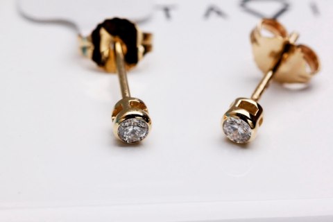 Złote kolczyki KZD2556 - Diament Złote kolczyki KZD2556 - Diament