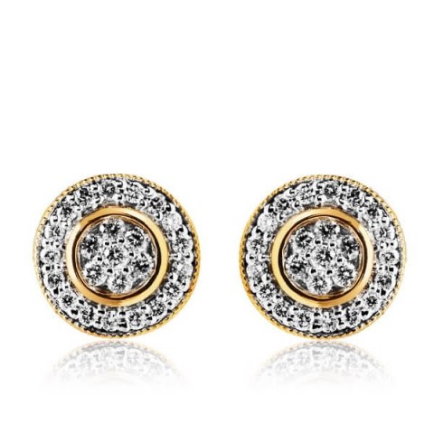 Złote kolczyki KZD3876 - Diament Złote kolczyki KZD3876 - Diament