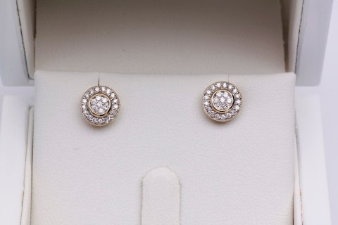 Złote kolczyki KZD3876 - Diament Złote kolczyki KZD3876 - Diament