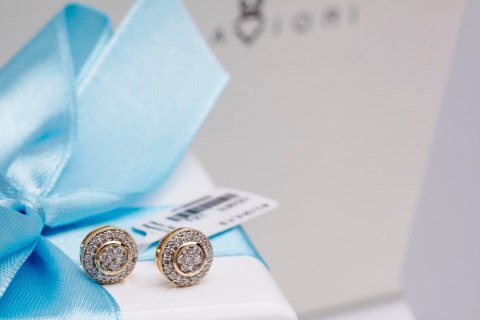 Złote kolczyki KZD3876 - Diament Złote kolczyki KZD3876 - Diament