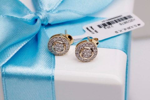 Złote kolczyki KZD3876 - Diament Złote kolczyki KZD3876 - Diament