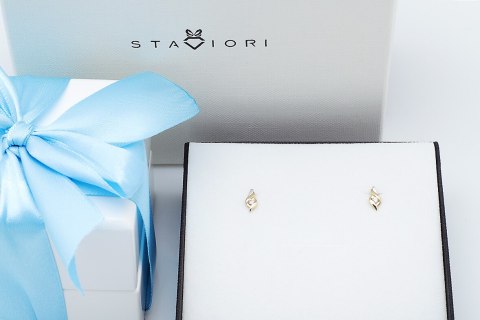 Złote kolczyki KZD5720 - Diament Złote kolczyki KZD5720 - Diament